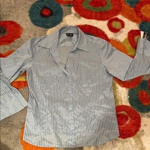 Baby Blue Striped Button Down